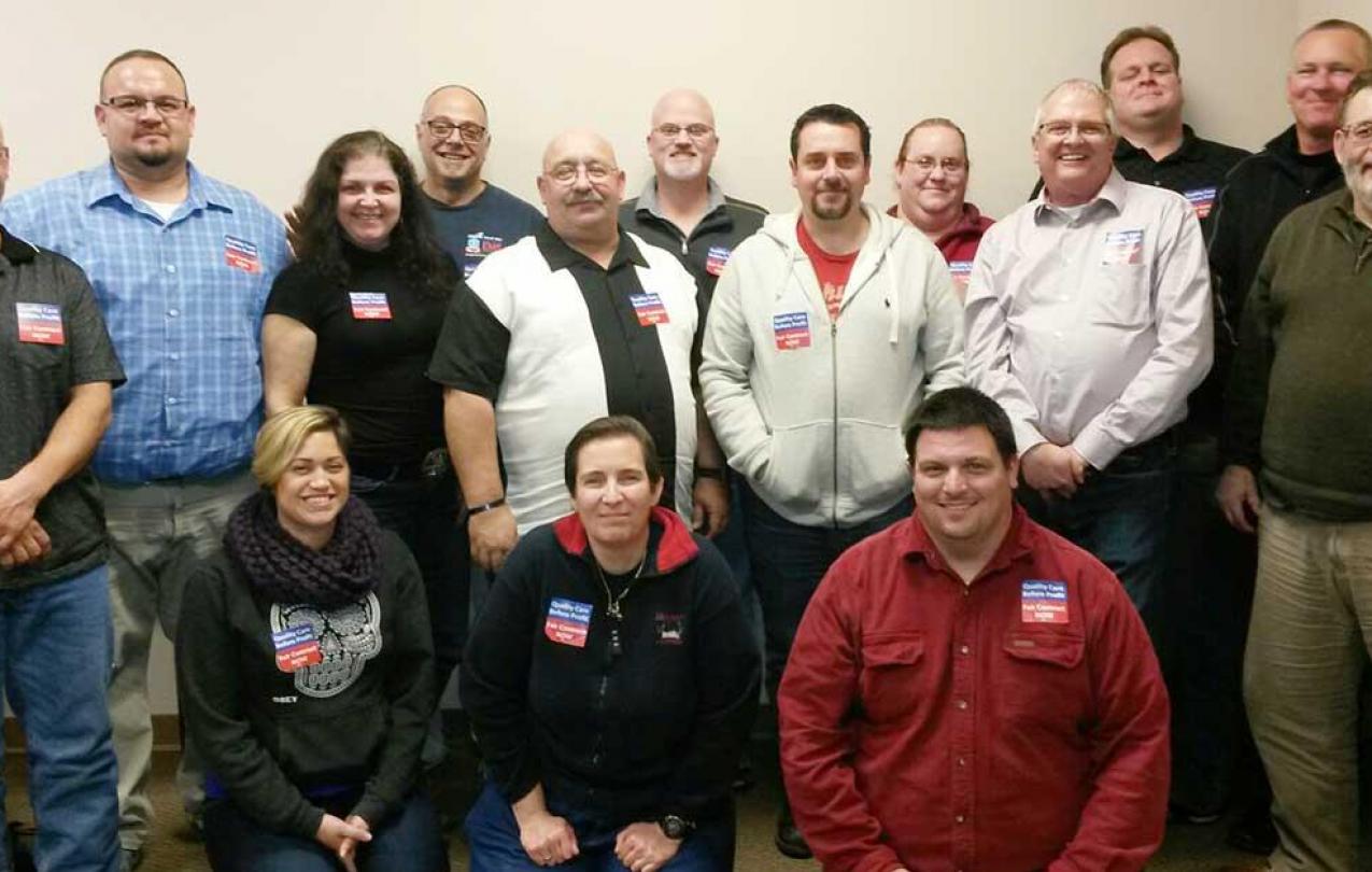 Members of AFSCME Local 4911's bargaining team.