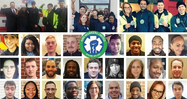 Collage of EMS Workers, representing solidarity and unity